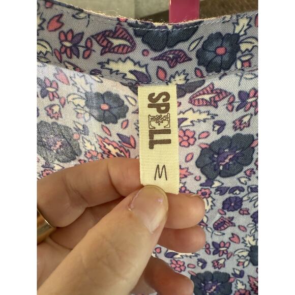 Spell And The Gypsy M Kombi Boho Blouse Lavender EXC - Picture 10 of 11